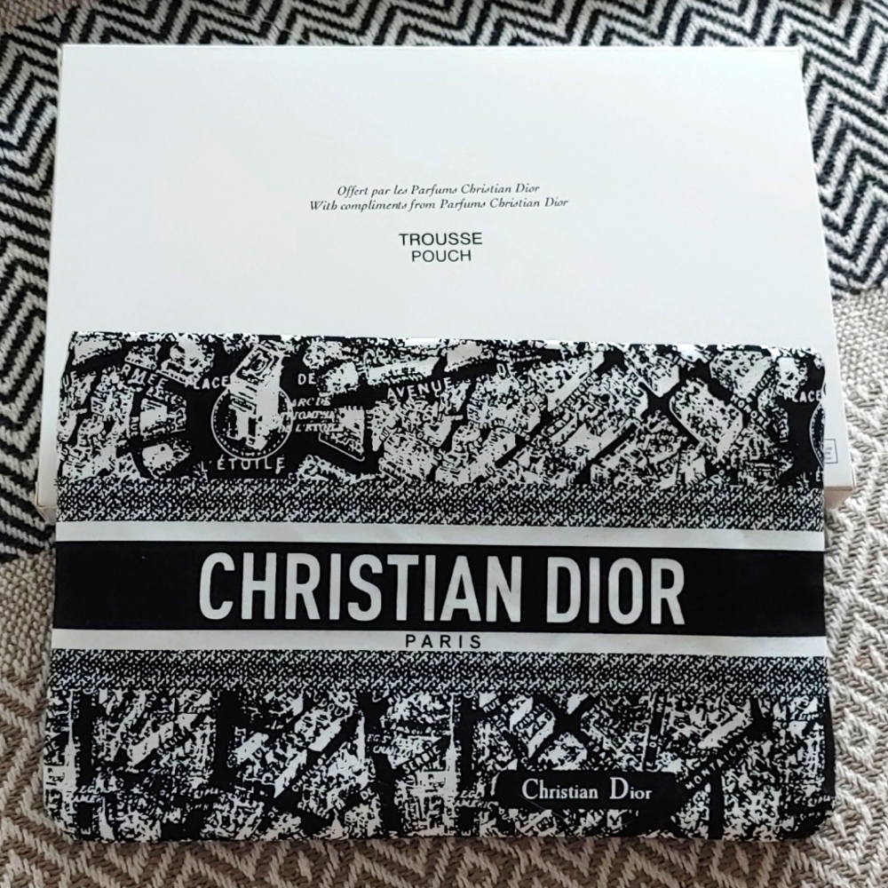 CHRISTIAN DIOR Beauty Plan De Paris Map Trousse Pouch